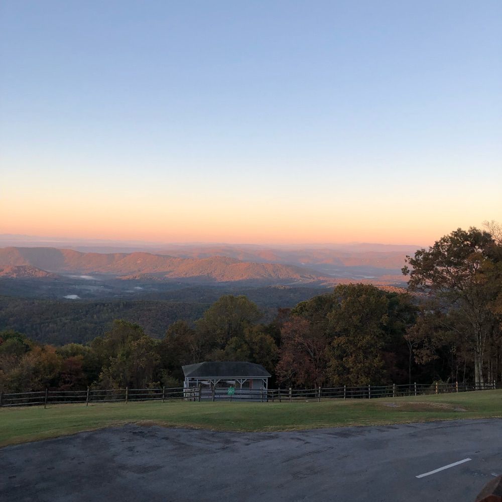 North Carolina Mountains at sunset