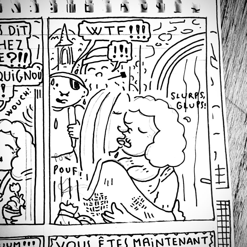 Je fais de la bande dessinée et de la musique.