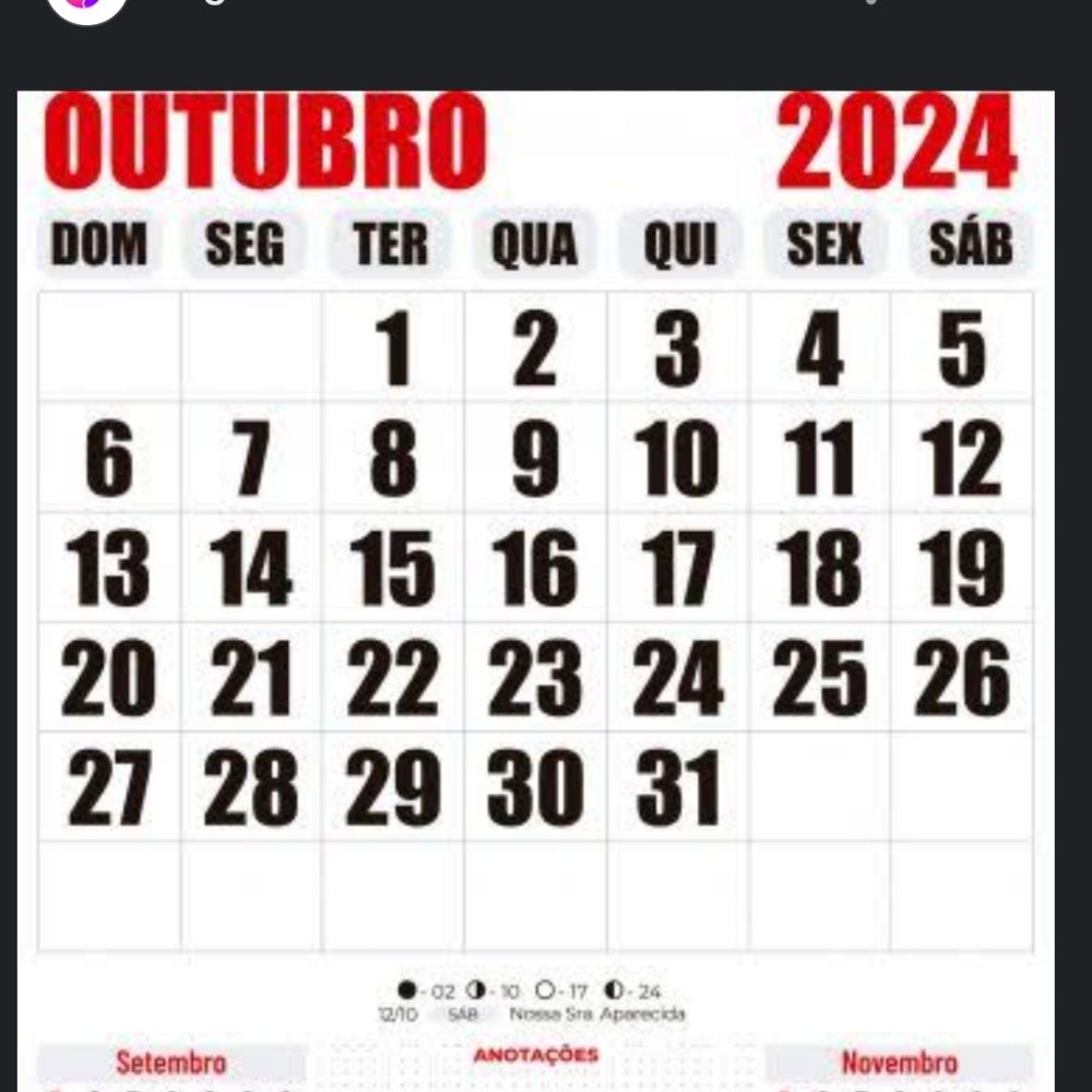 quantos dias faltam pra outubro