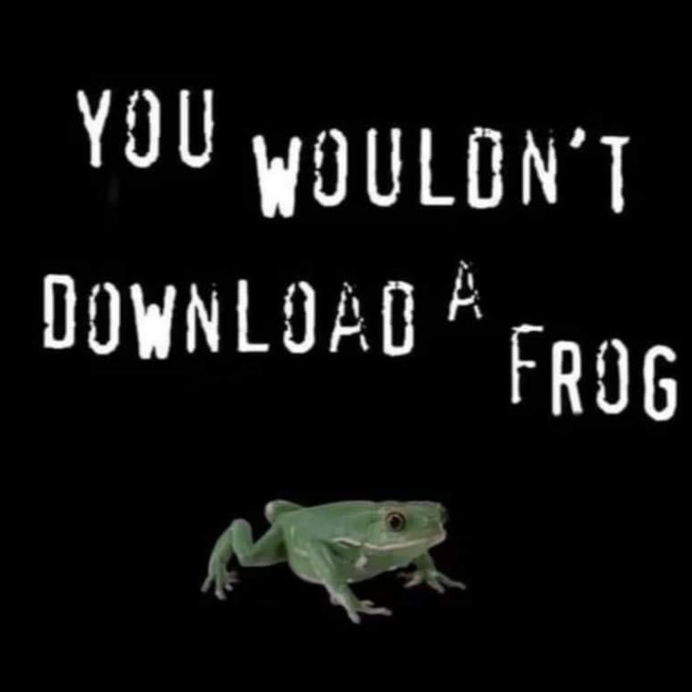You wouldn't download a frog's avatar