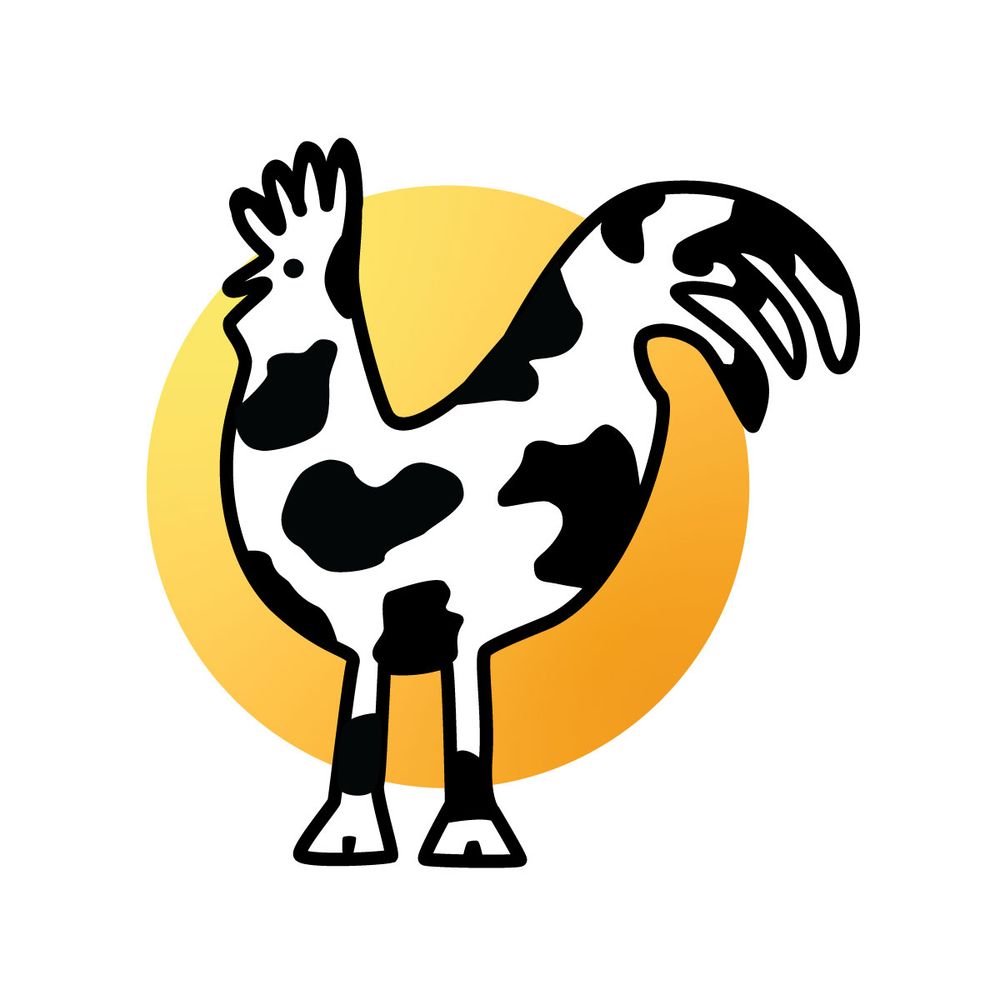 Cow and Rooster