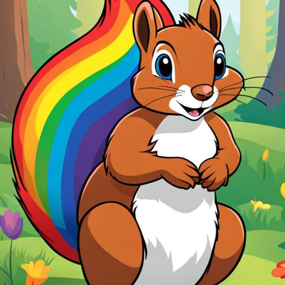 Neon Squirrel - Queer Woodland Creature