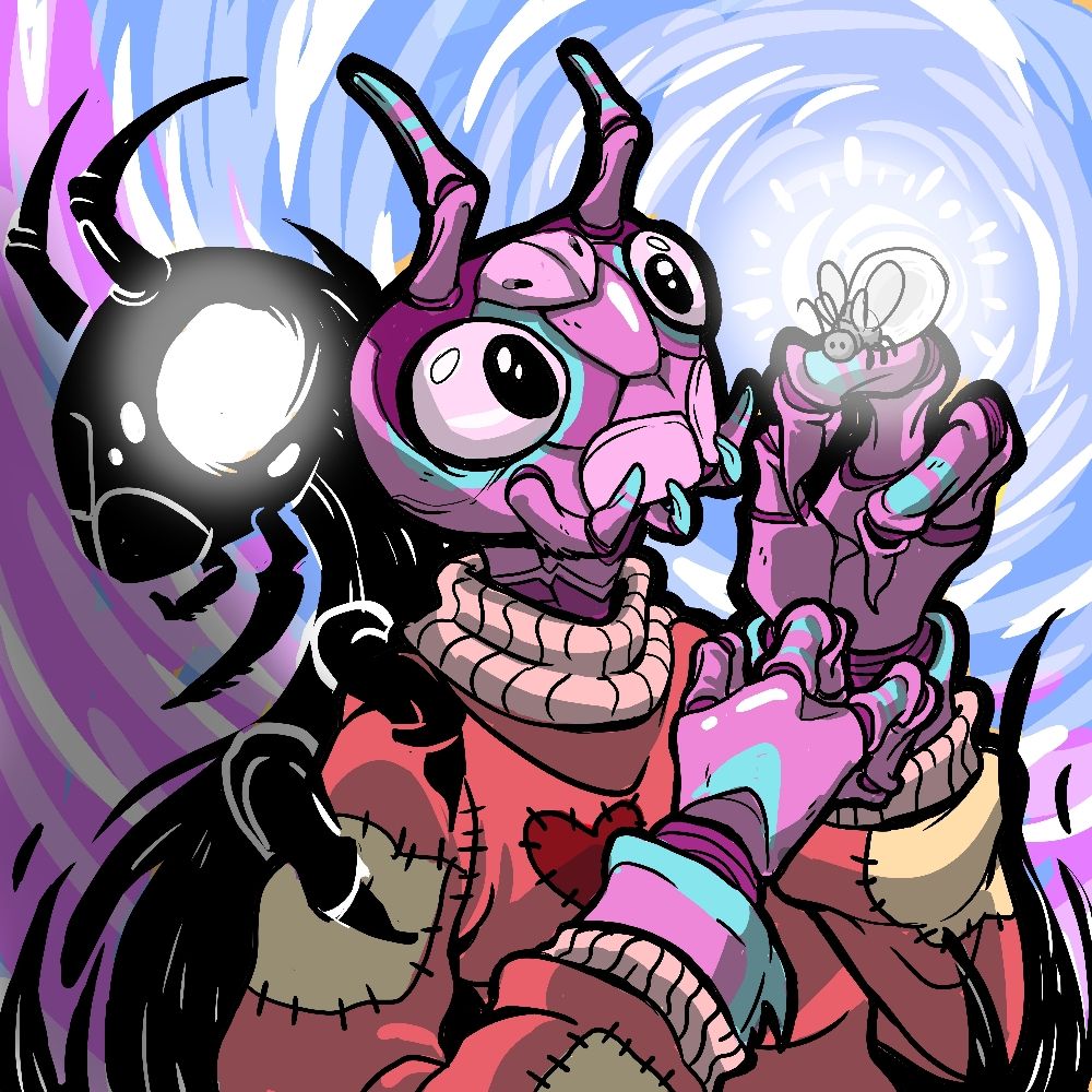Purple Mantis Art