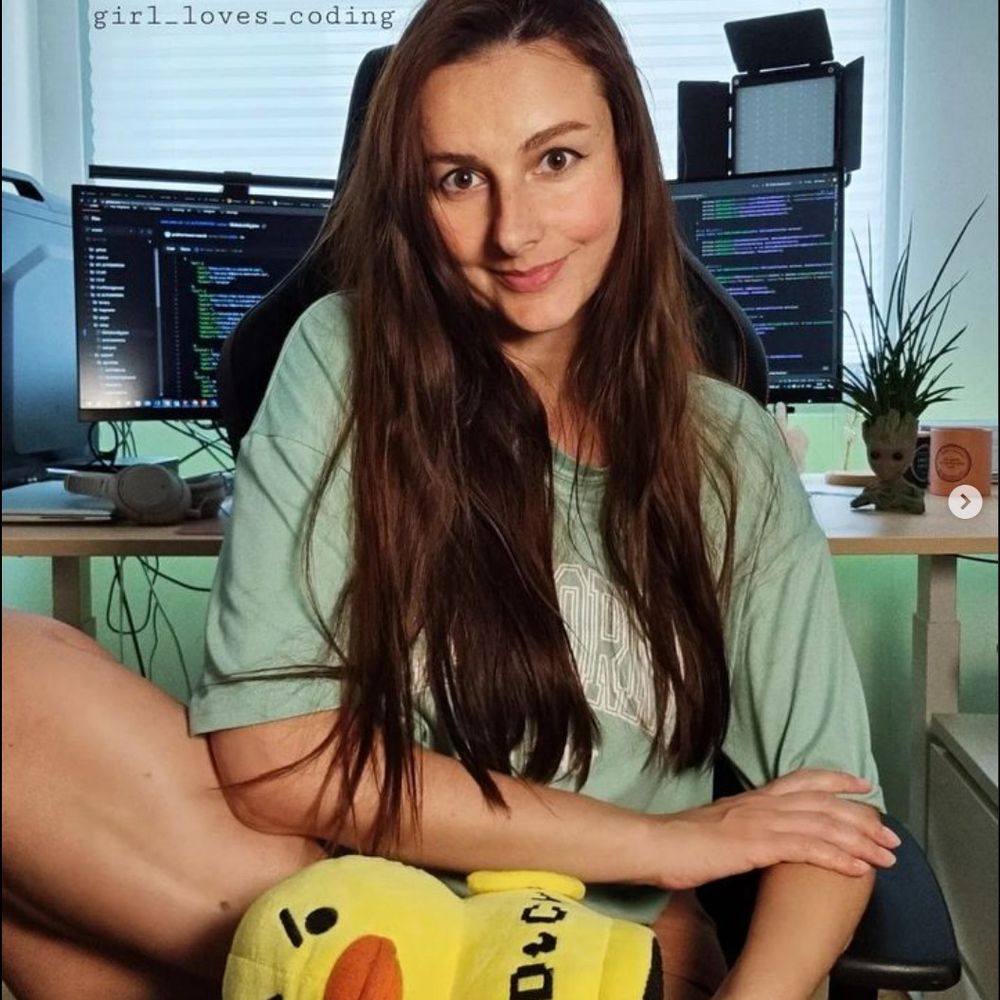Girl loves coding