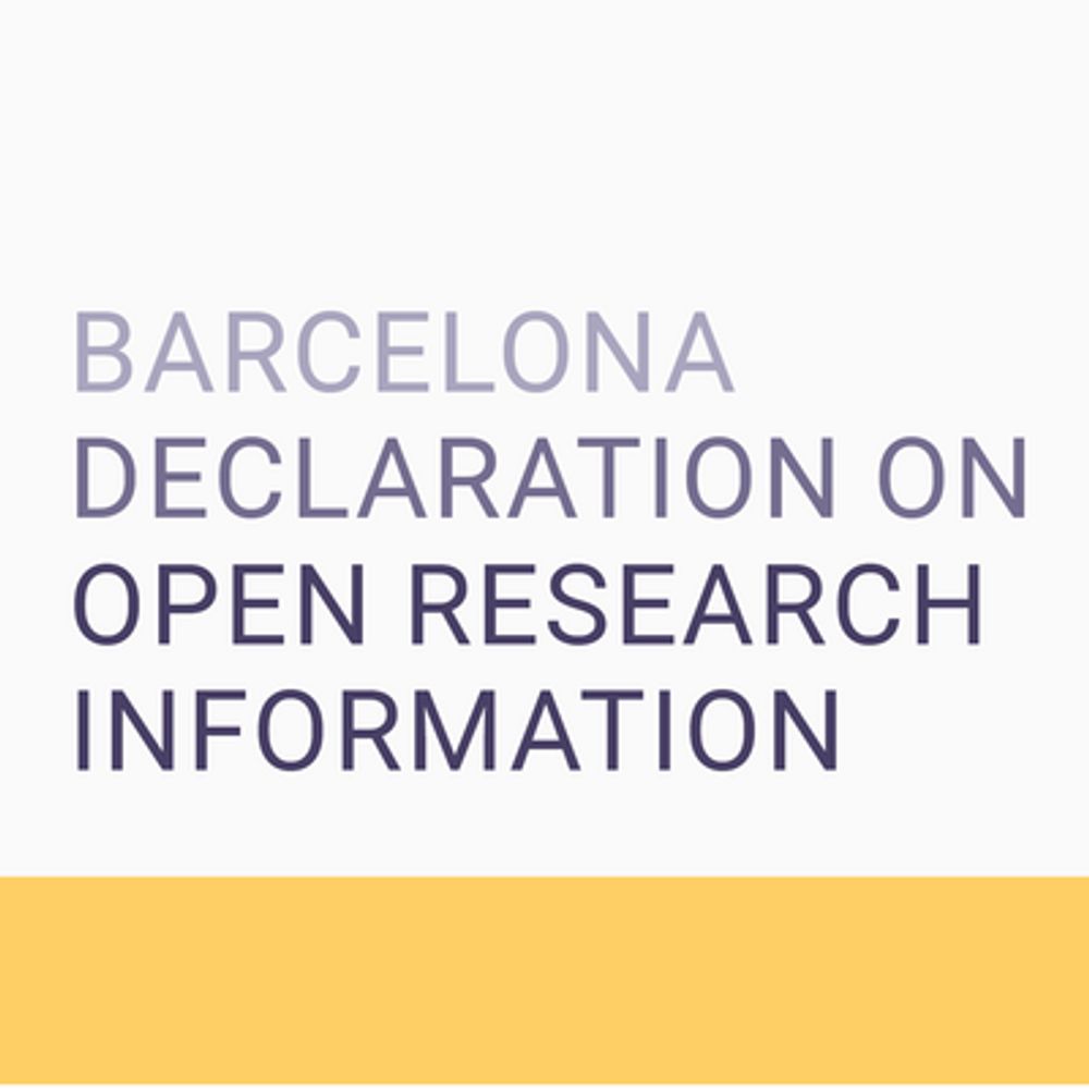Barcelona Declaration on Open Research Information