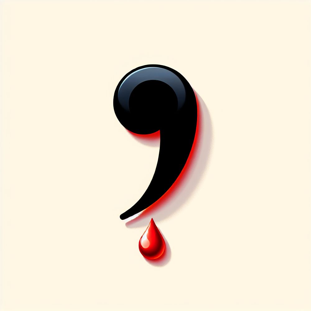 blunt force comma