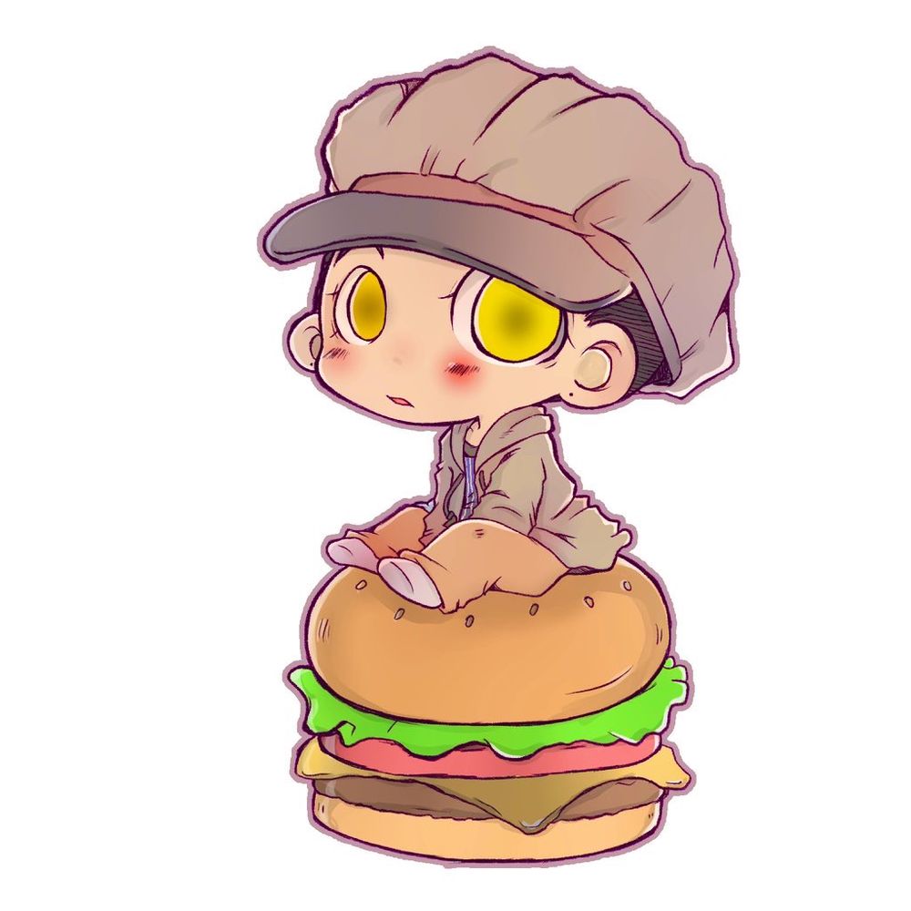 む。