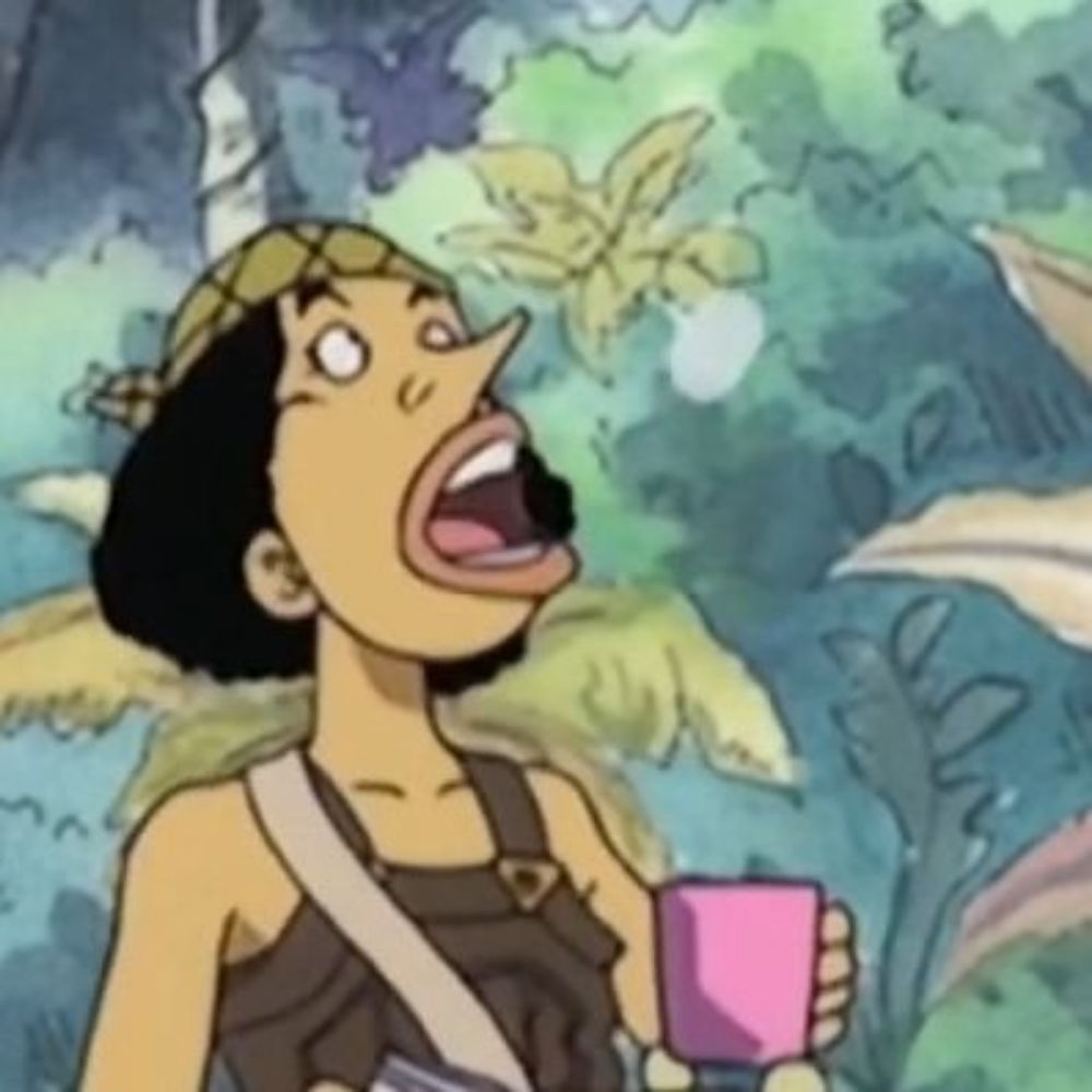 Usopp takes a sip everyday