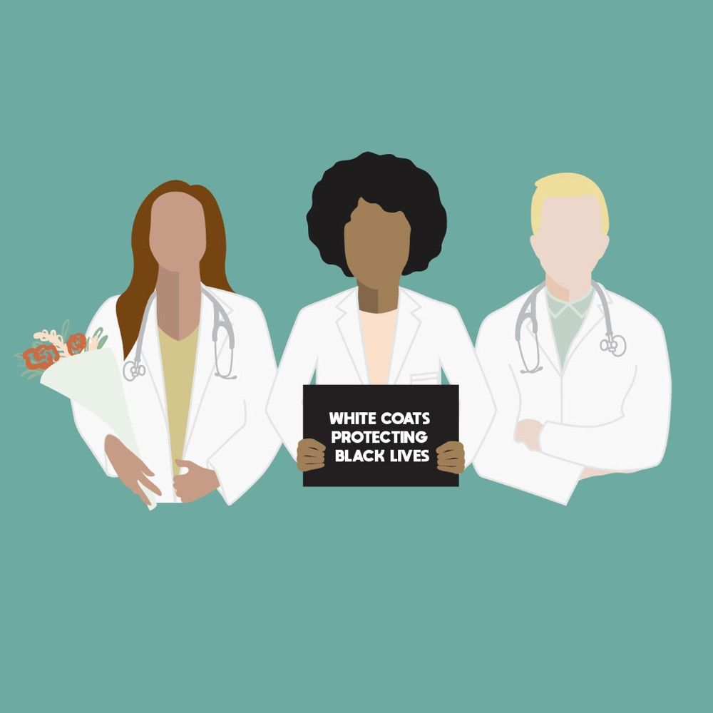 White Coats Protecting Black Lives