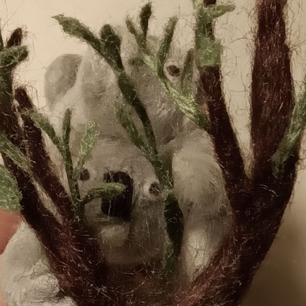 Nettle needle felting
