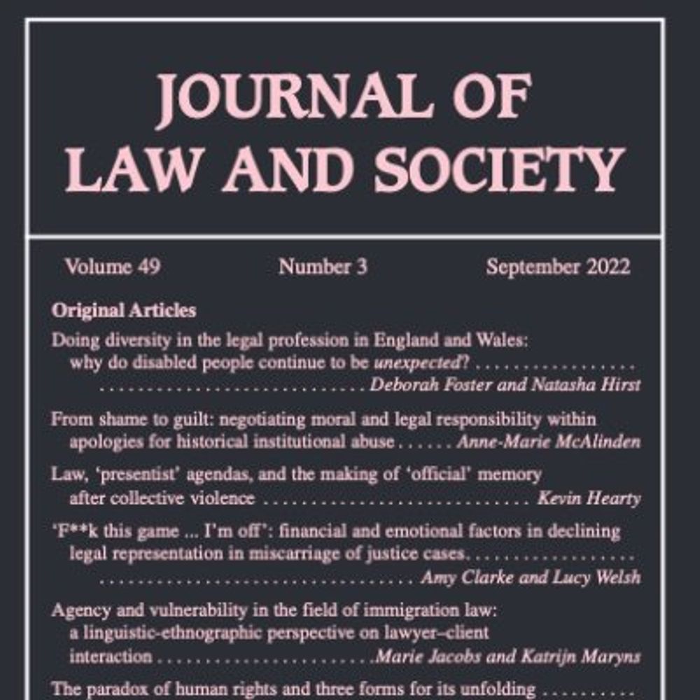 The Journal of Law and Society