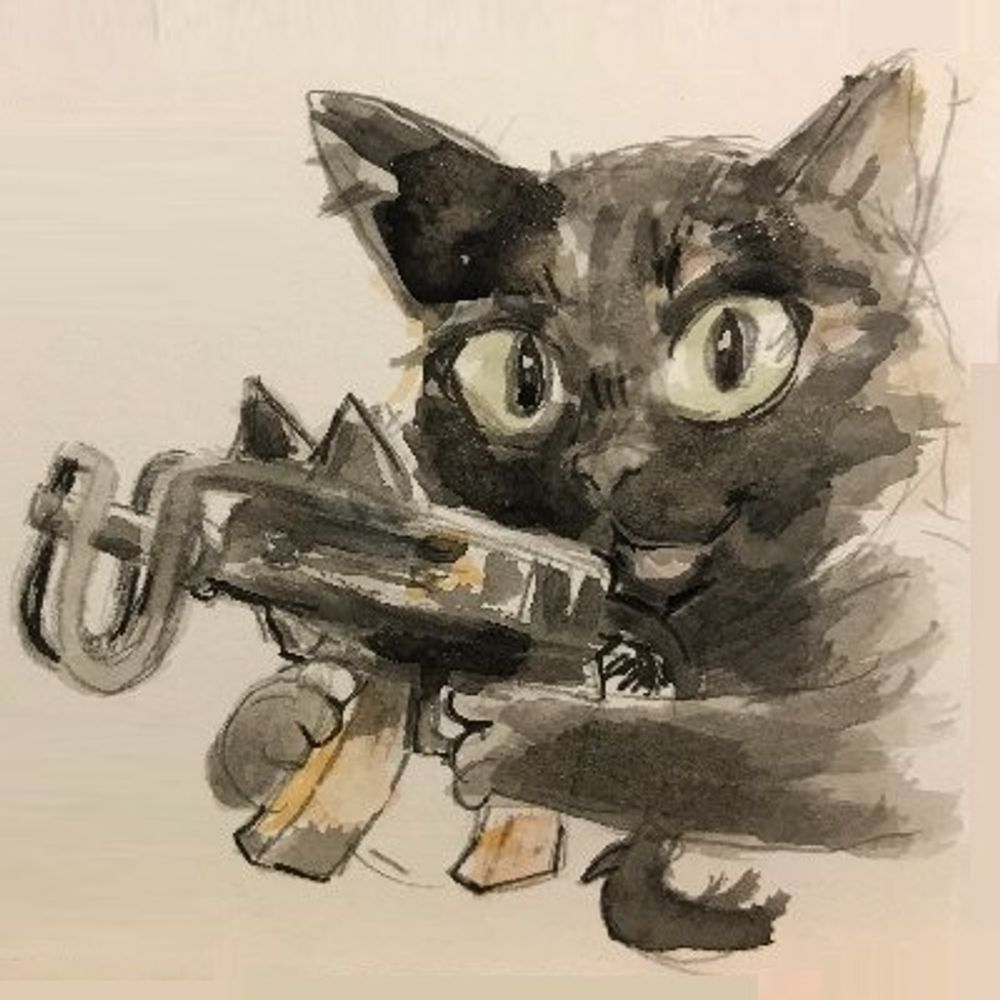 they gave my cat a gun