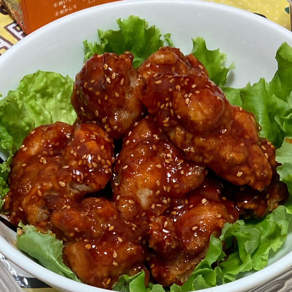 笹葉の甘辛フライドチキン