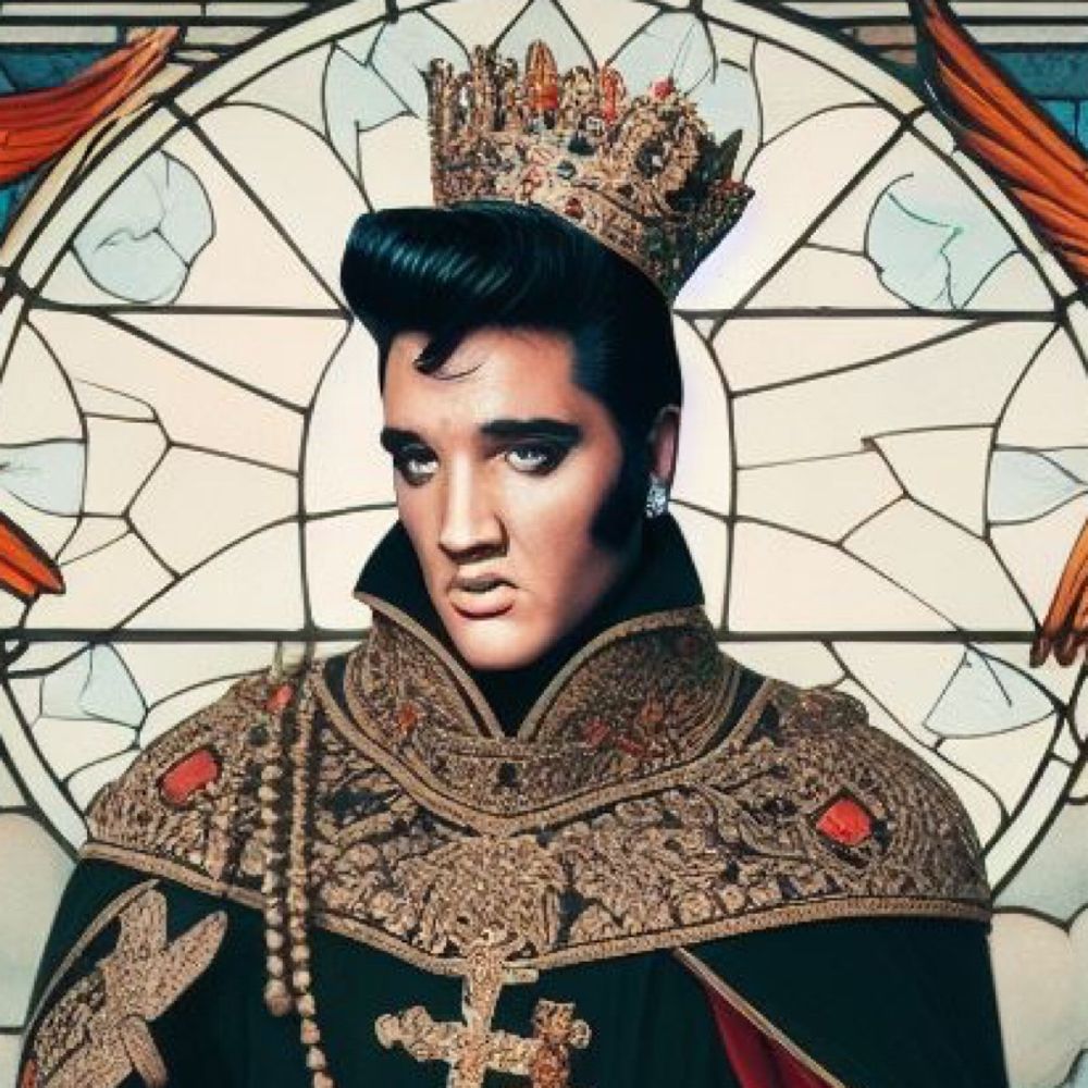 Elvis sous un ciel bleu