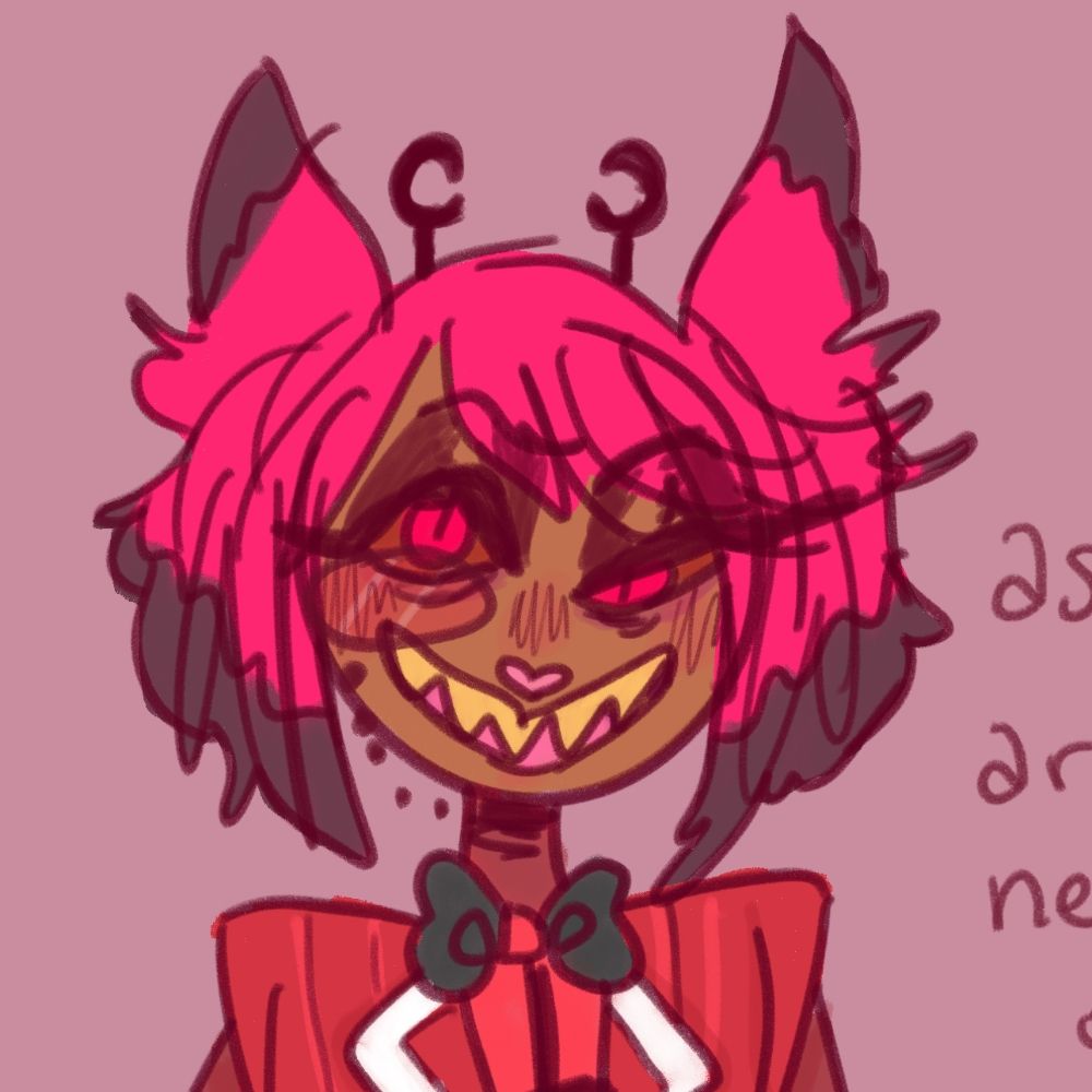 dream @ leaf is alastor's enby wife