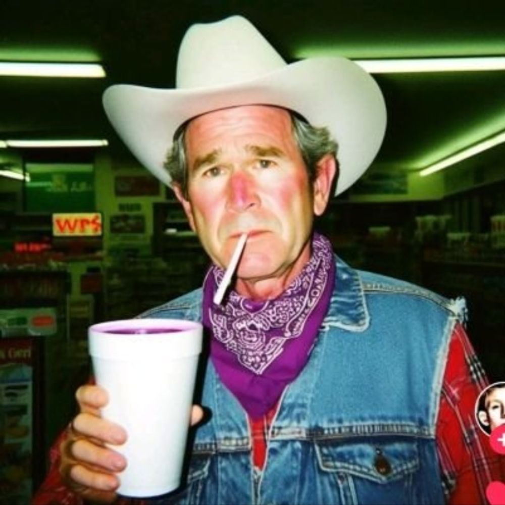 George W Bush sippin lean 