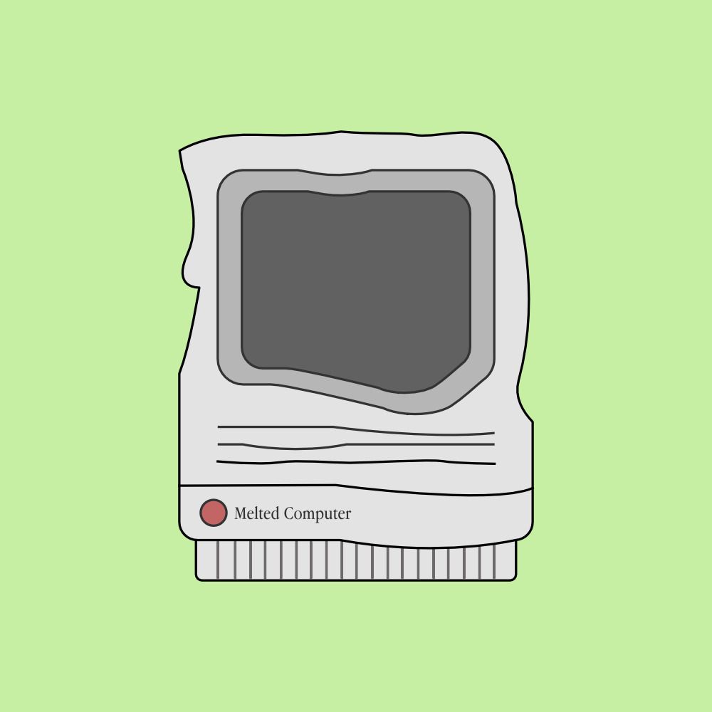melted computer