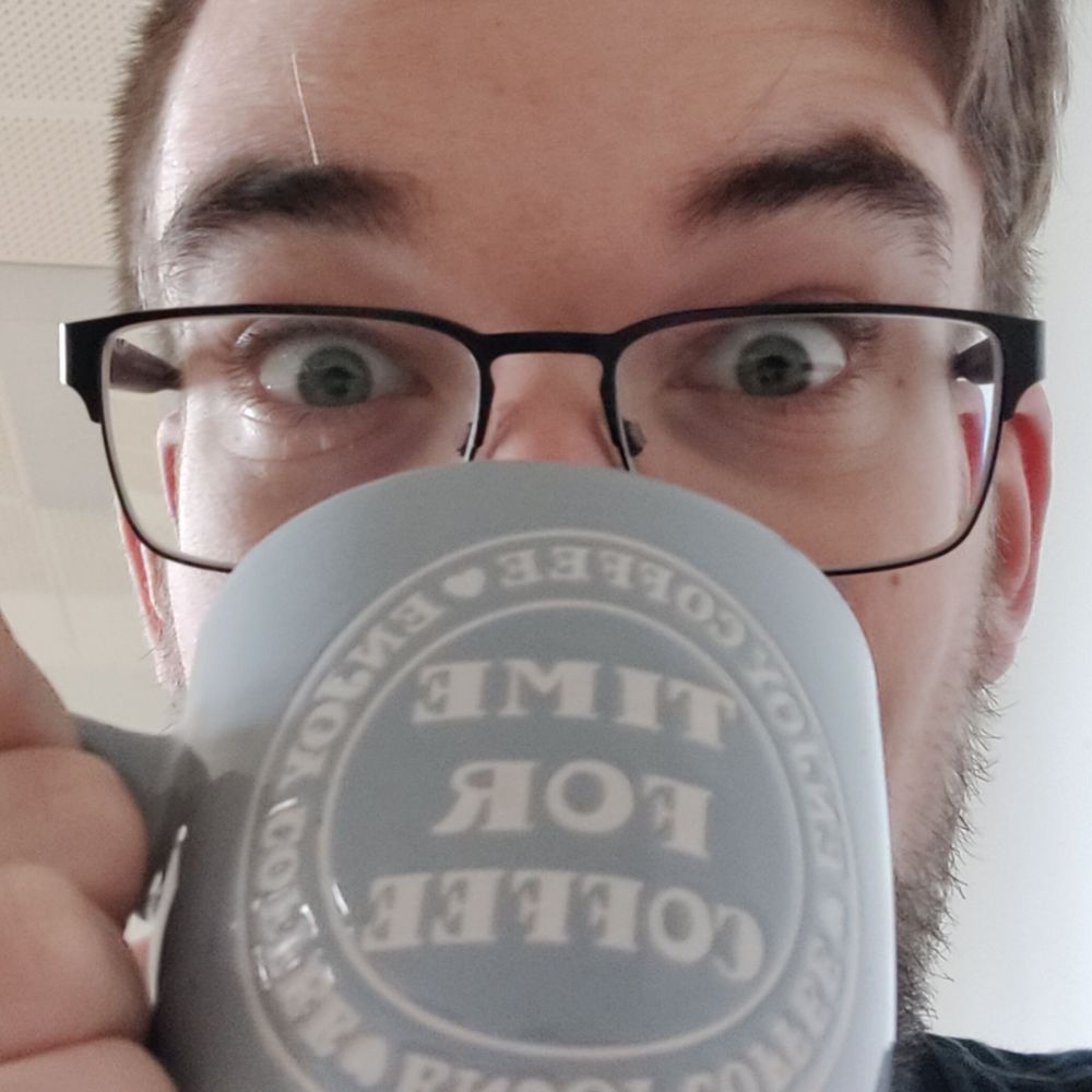 Sebastian mit zu wenig Kaffee