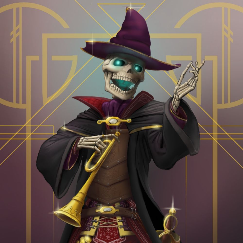 Skeleton Jazz Wizard