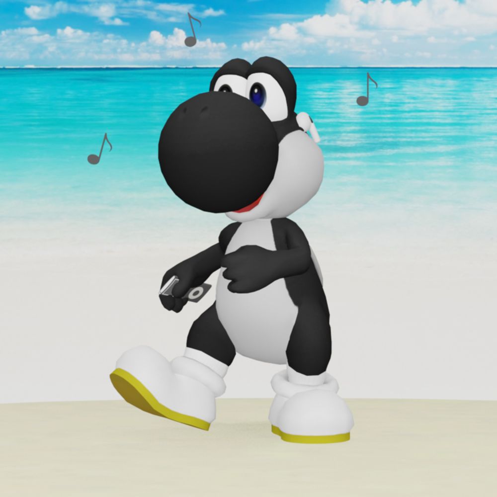 Super Friendly Black Yoshi!