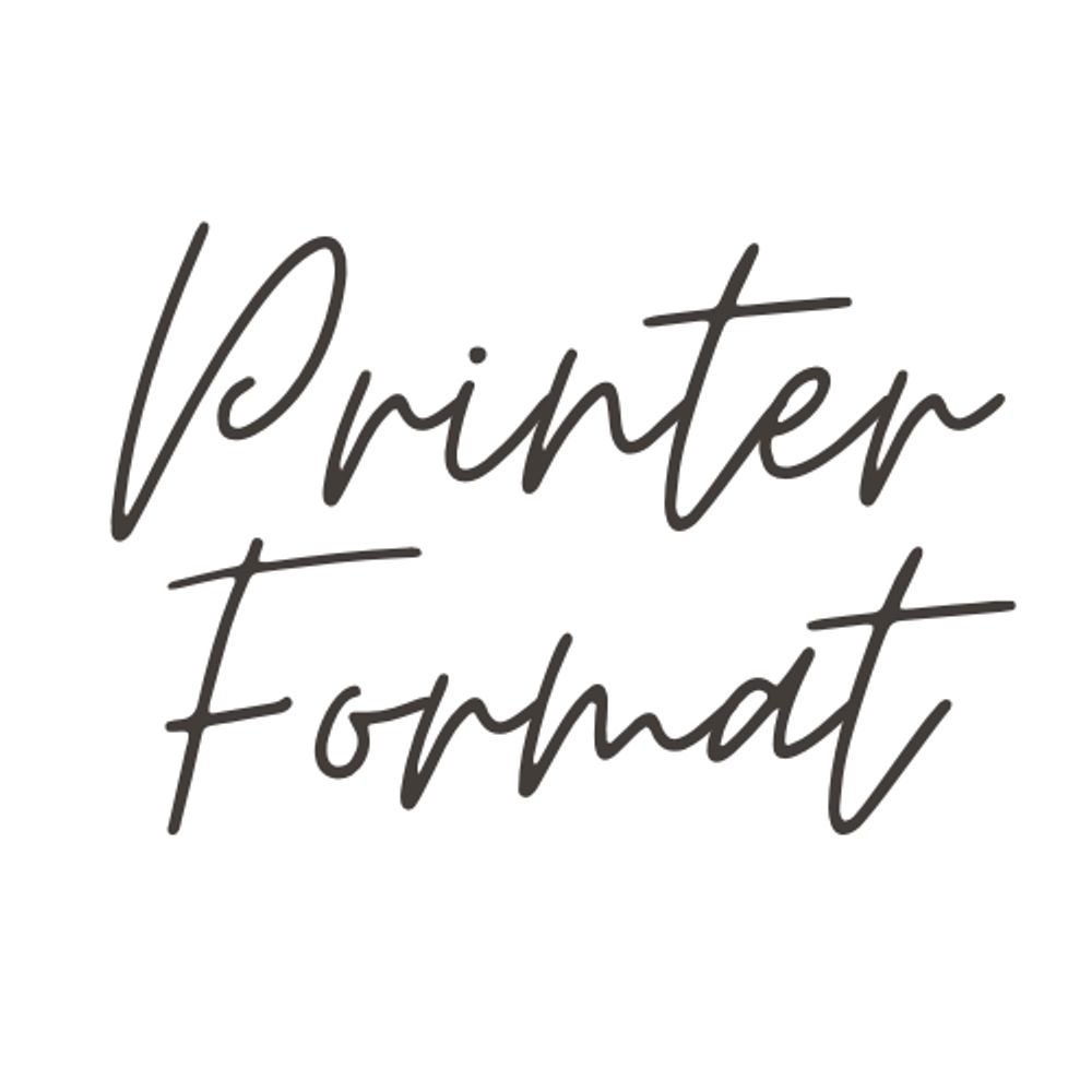 Printer Format Etsy Shop 