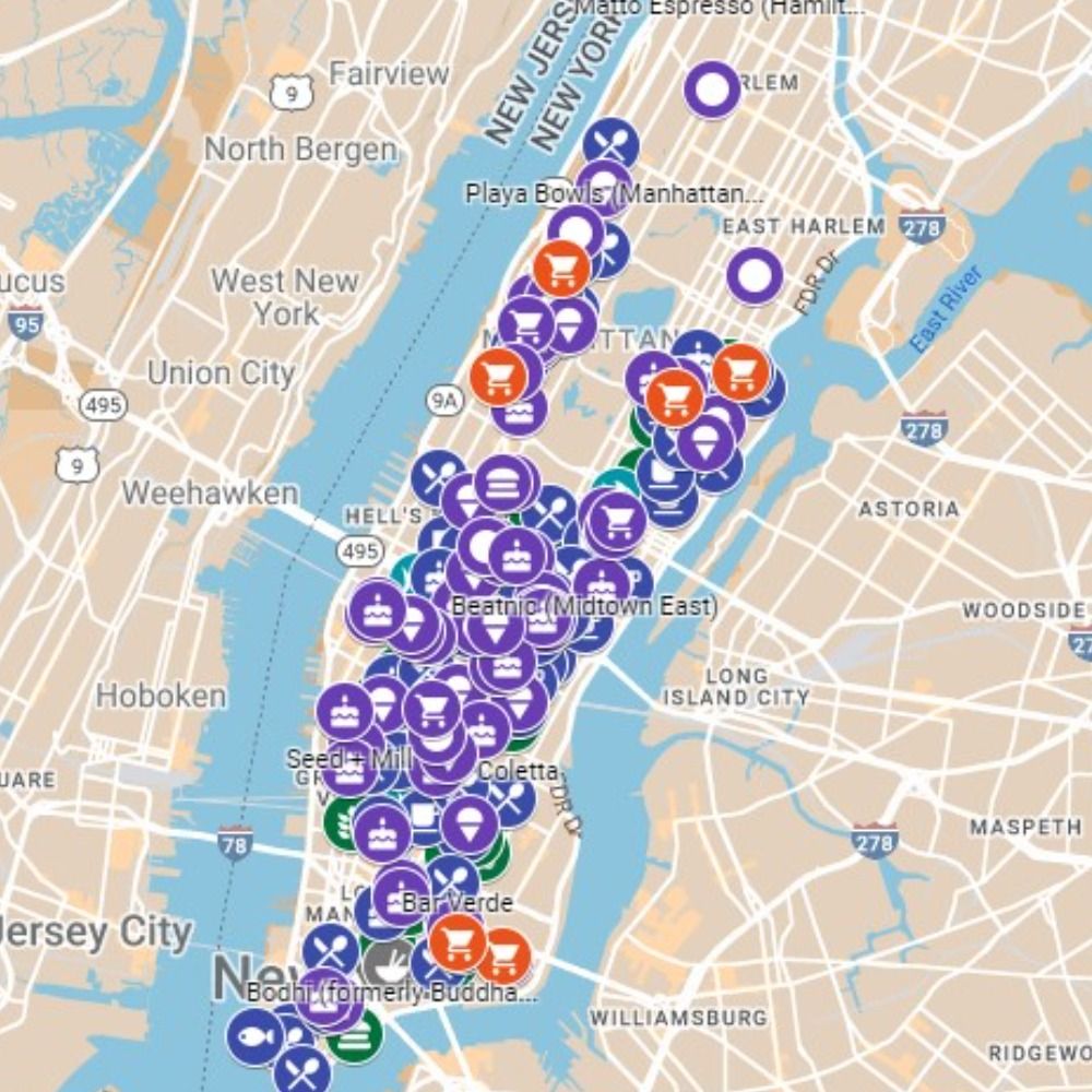 Manhattan Kosher Map