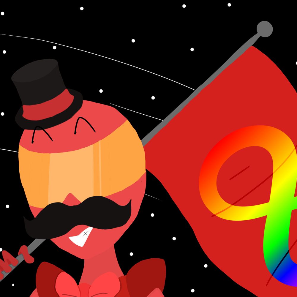 Red Mustached Alien