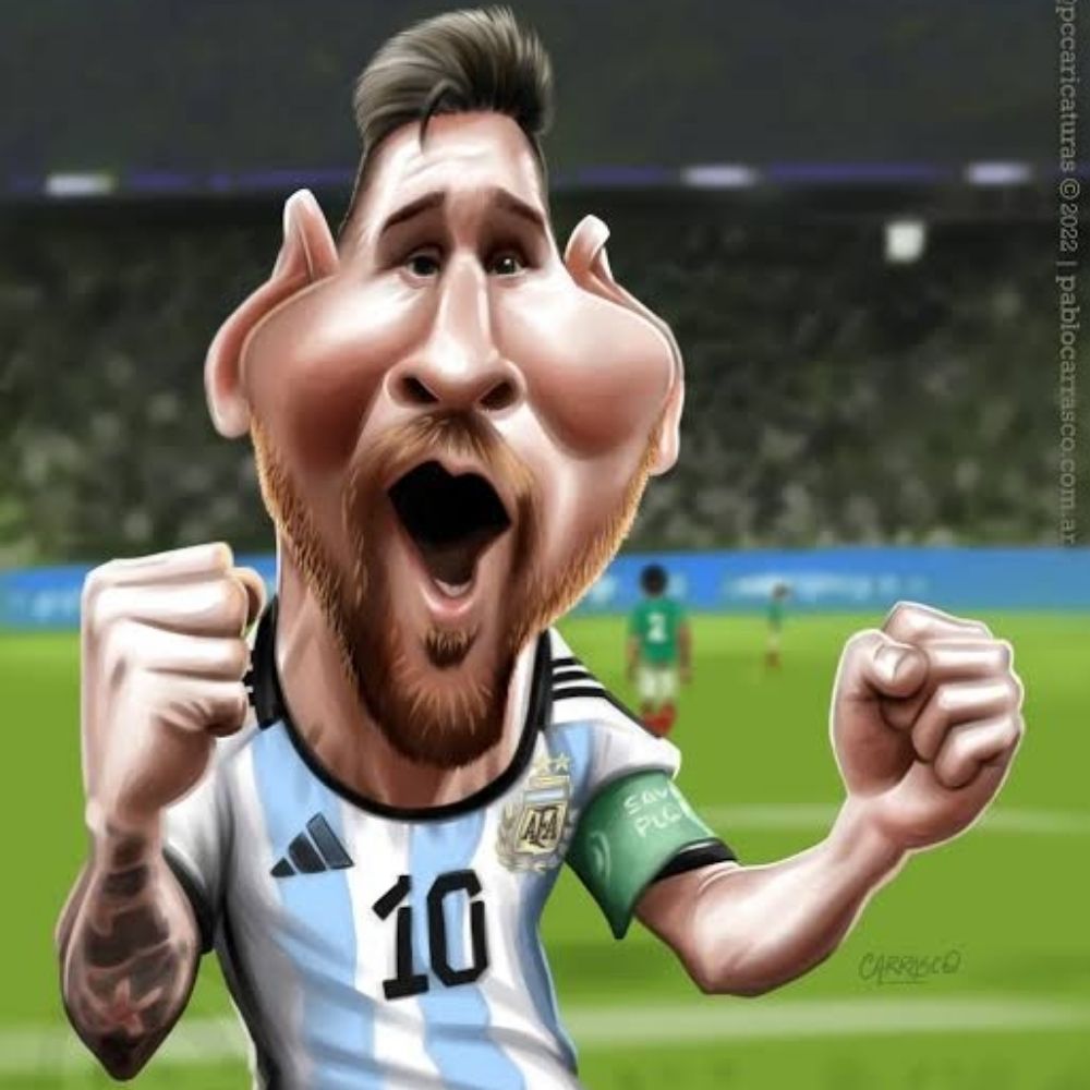 Todo dia uma caricatura do messi