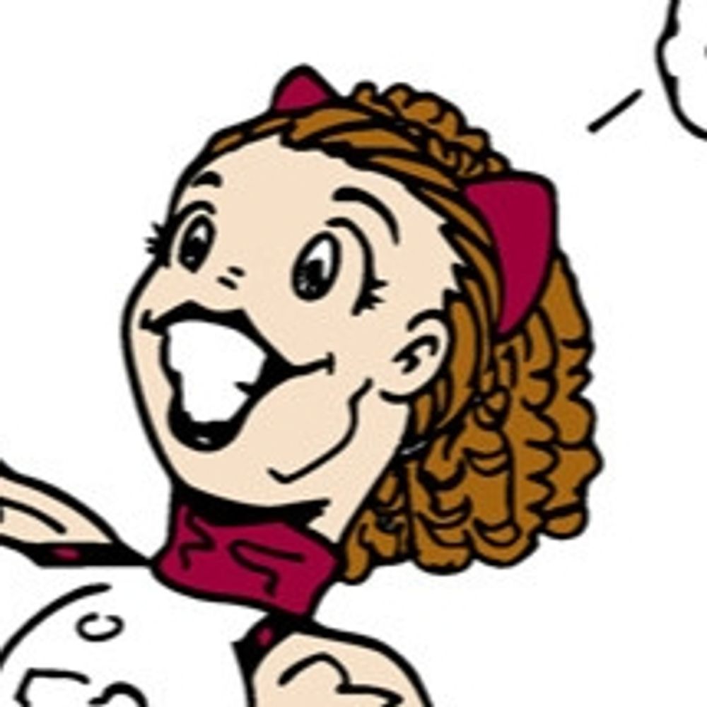 Liz the rubber wind-up cheerleader
