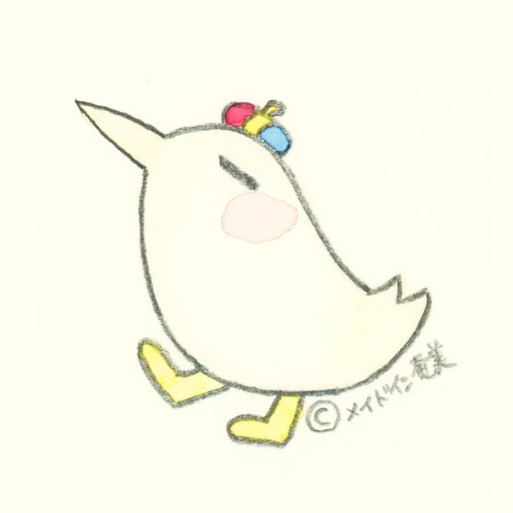 ふわふわ水彩鳥