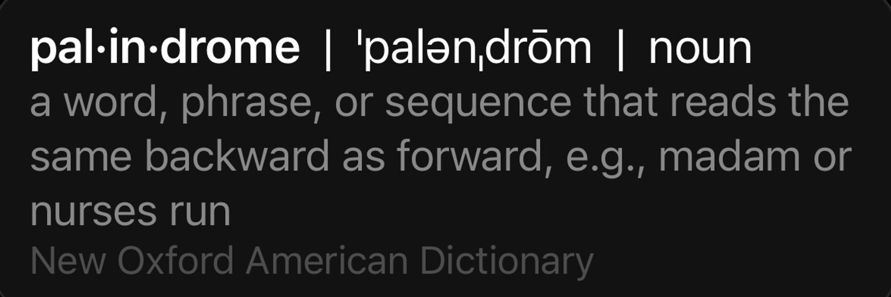 Palindrome