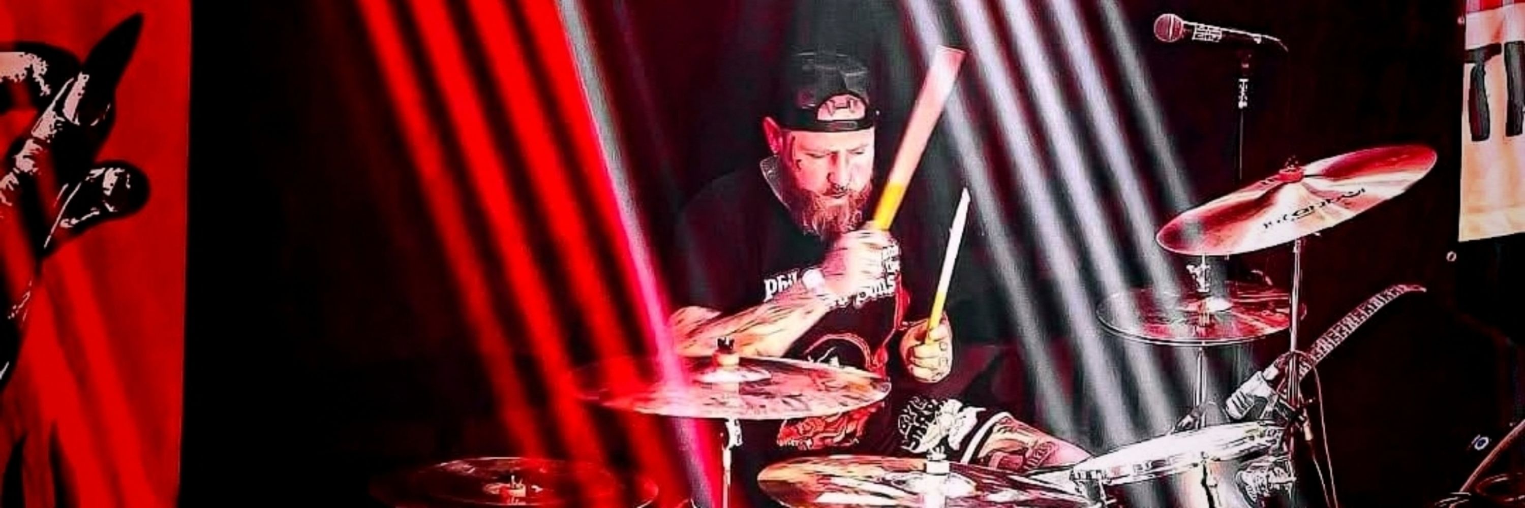 Captain Fettsau on drums