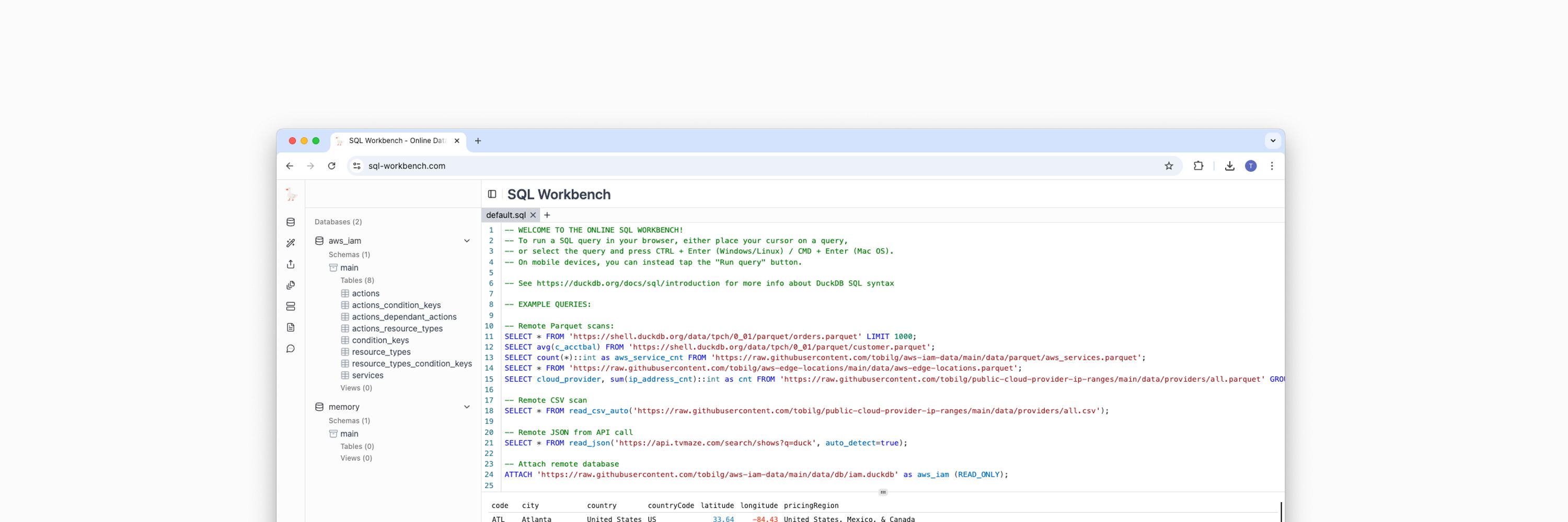 SQL Workbench