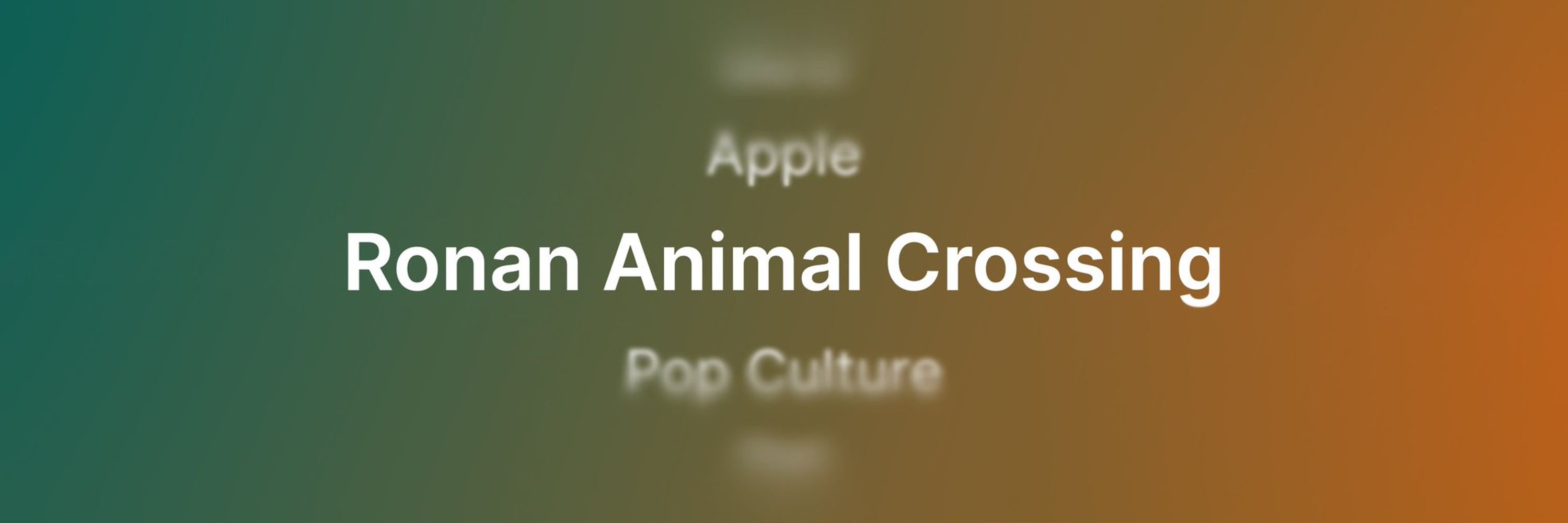 Ronan Animal Crossing