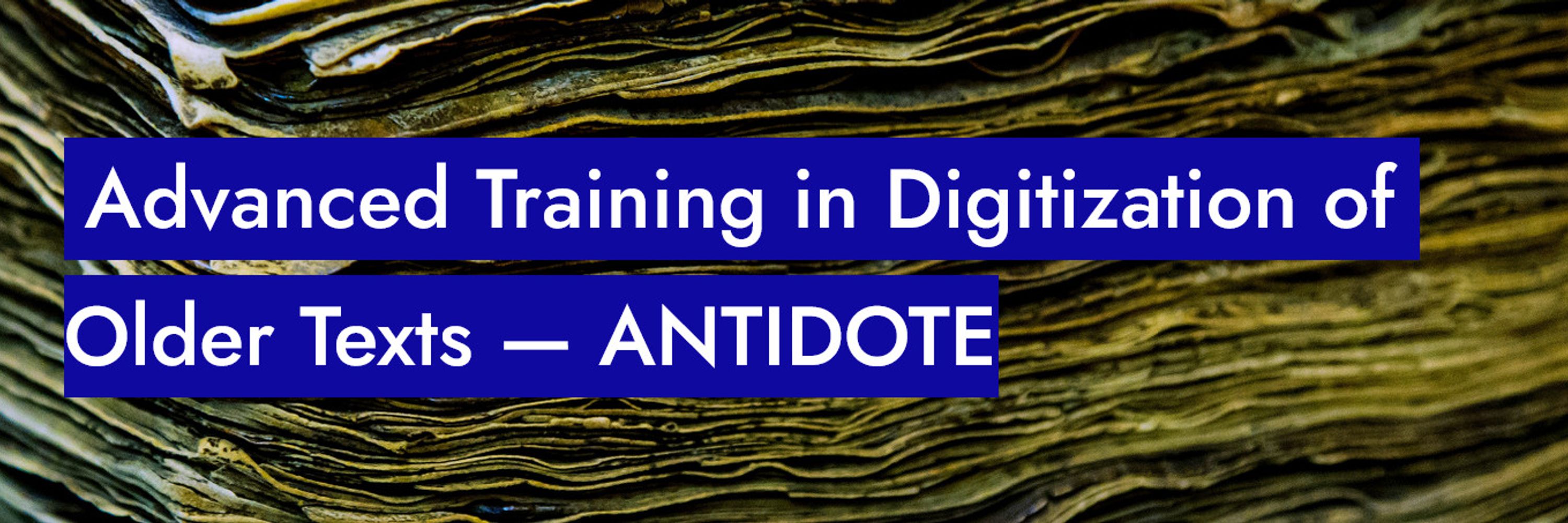 ANTIDOTE - Advanced Training in Digitization of Older Texts