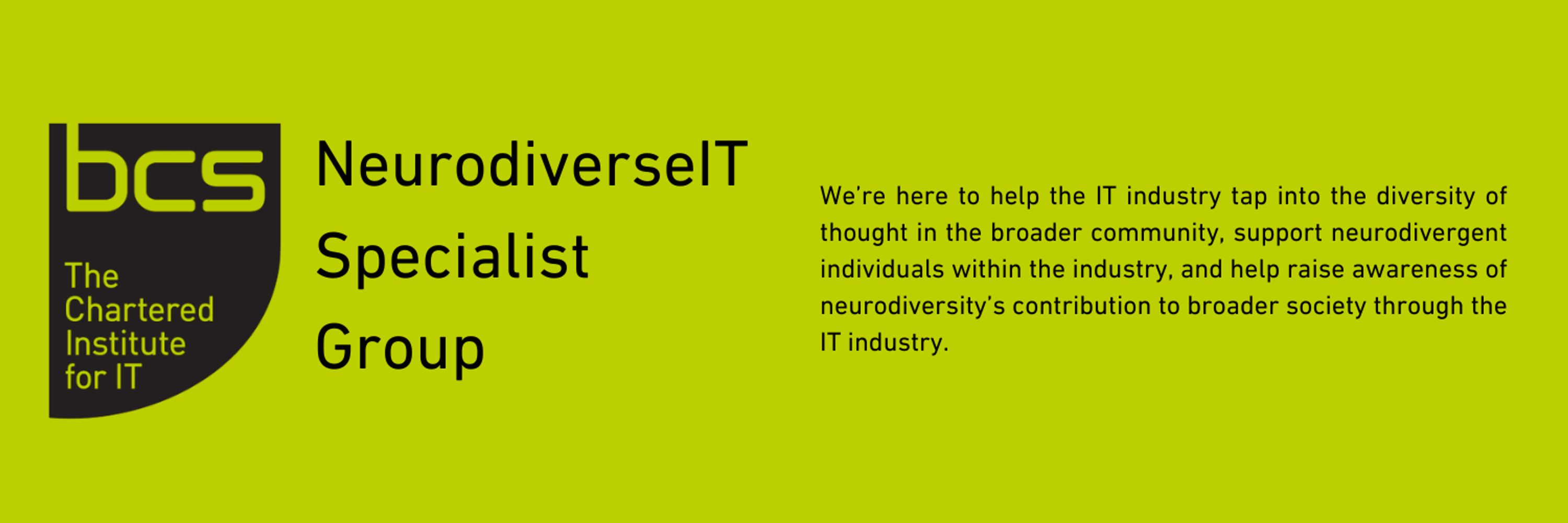 BCS NeurodiverseIT Specialist Group