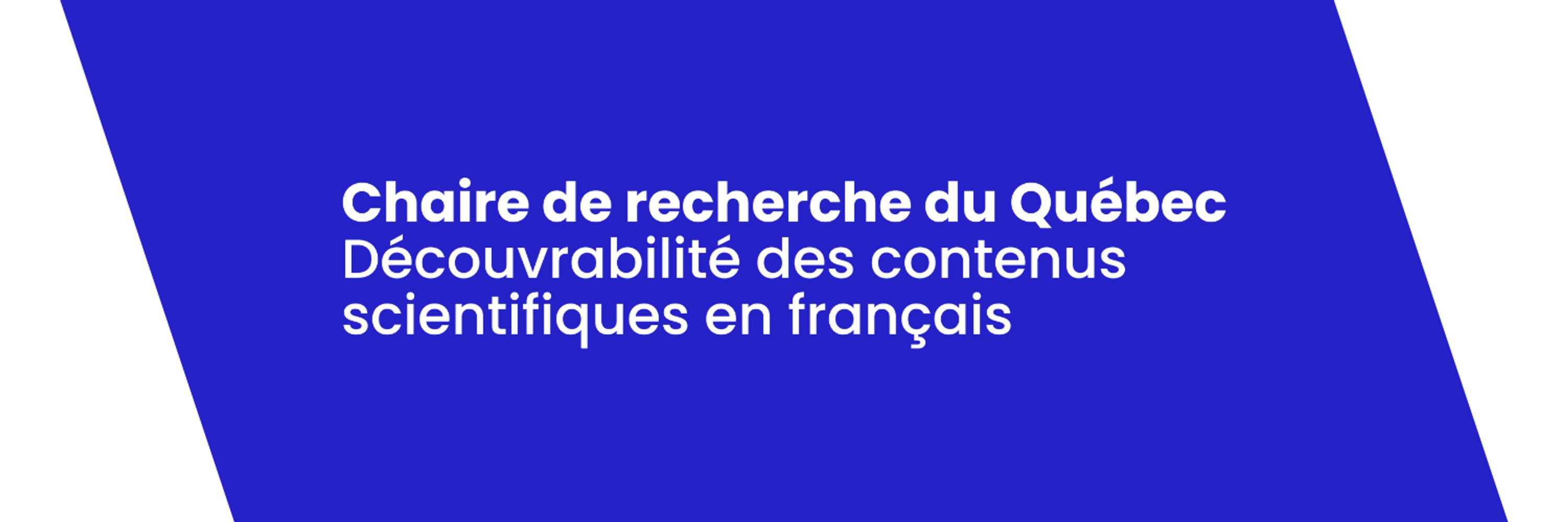 Découvrabilité des contenus scientifiques en français