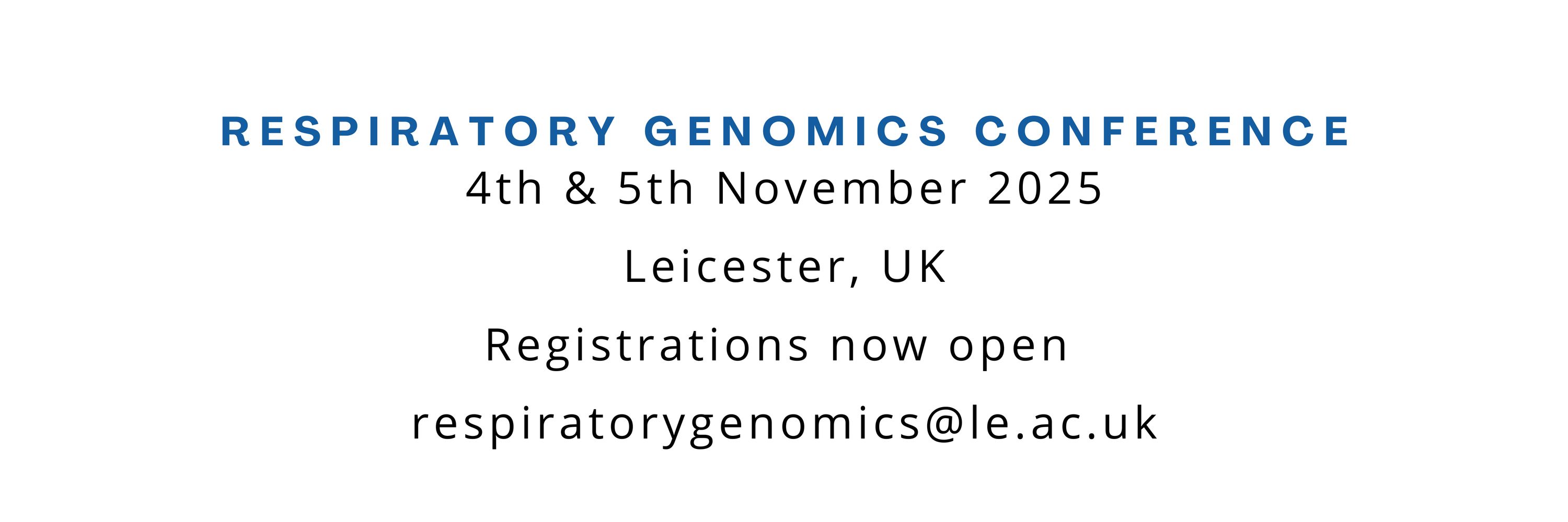 Respiratory Genomics Conference 2025