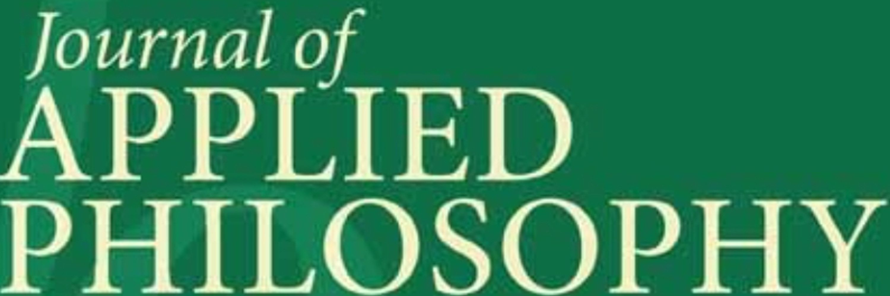 Journal of Applied Philosophy