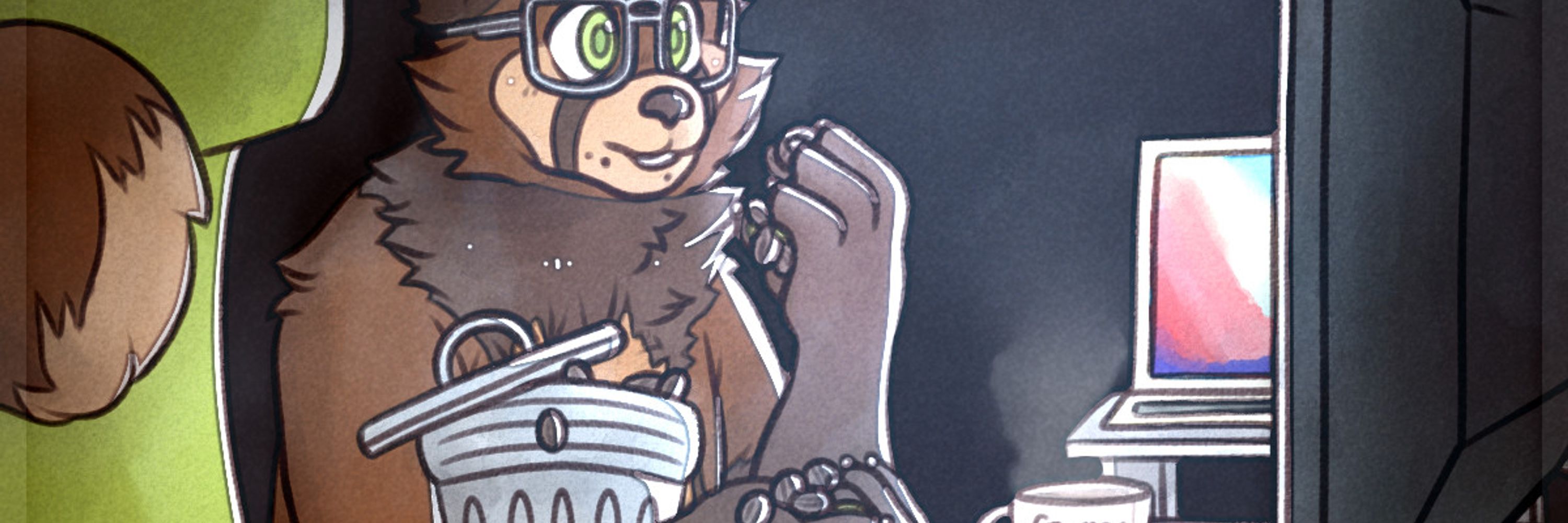 Fern the Nerd Racoon ☕️🌿