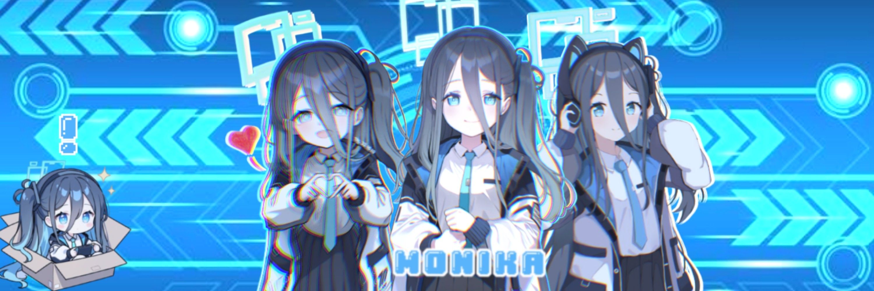 Monika Kitsuya ᙏ̤̫ ᗢ‎ฅ ੯‧̀͡u | BLUE ARCHIVE