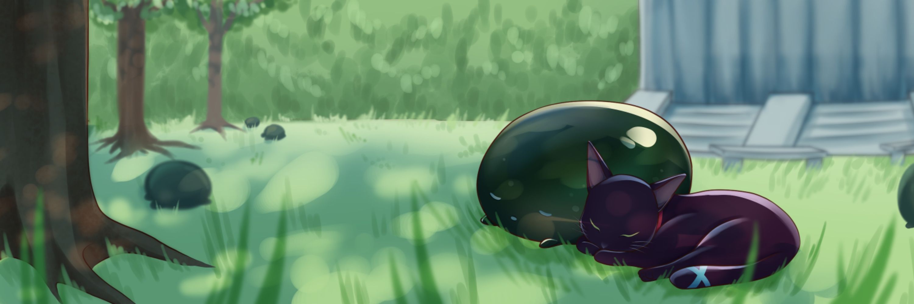 記憶の庭の黒猫🐾