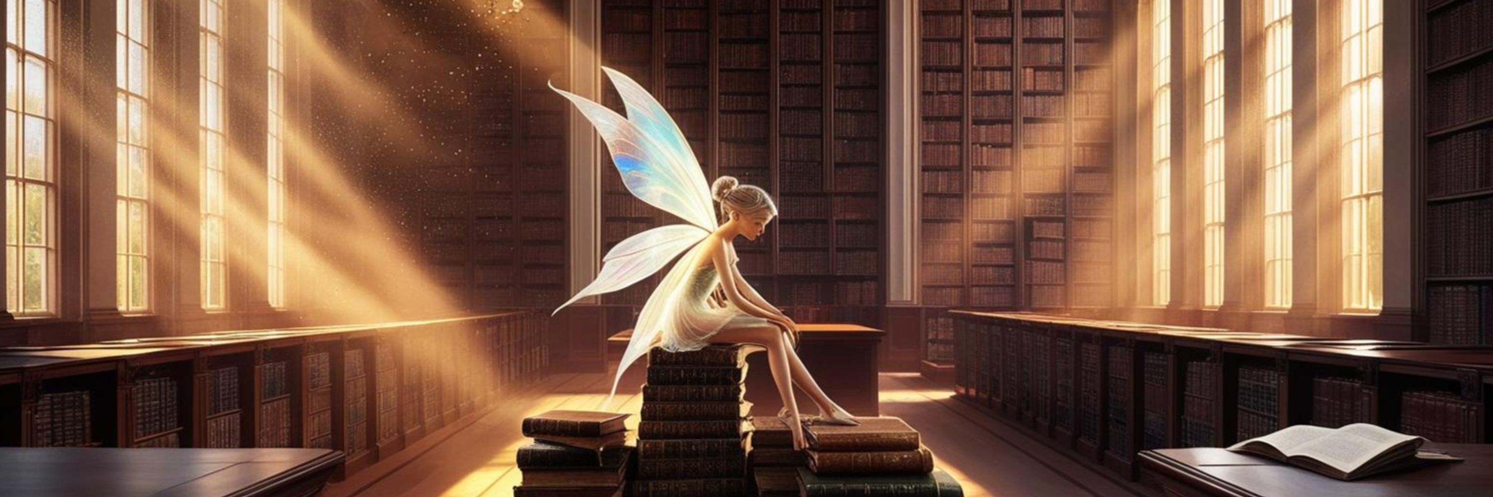 Elfje in the library
