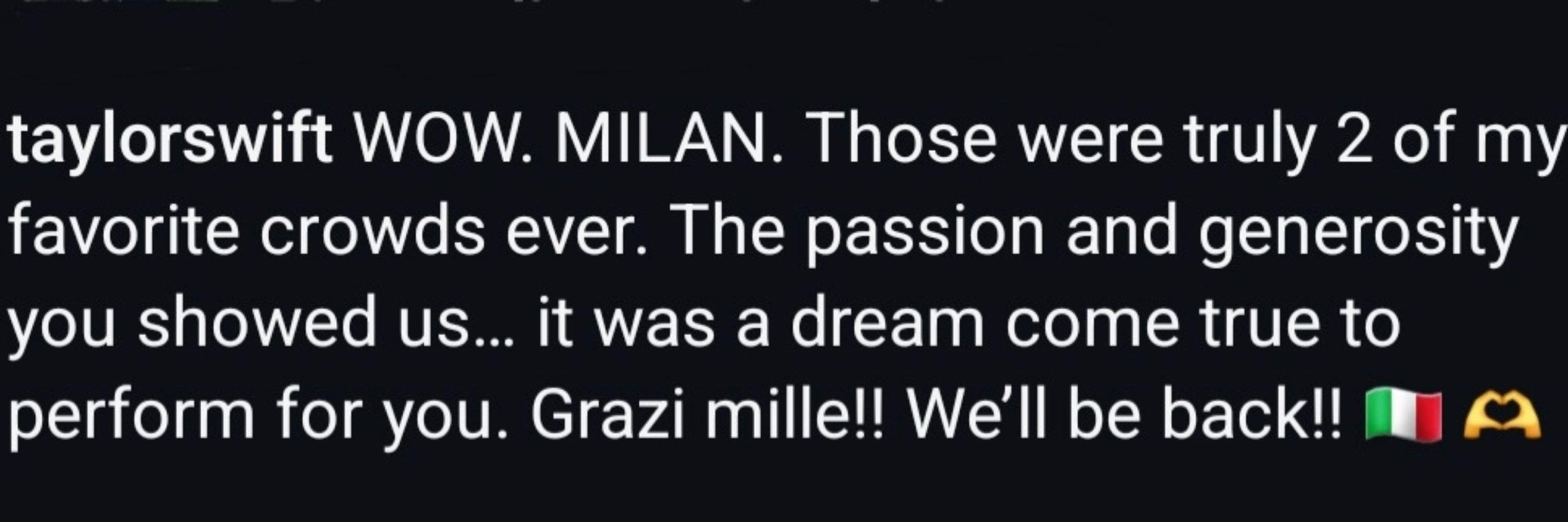 Italian swifties department 