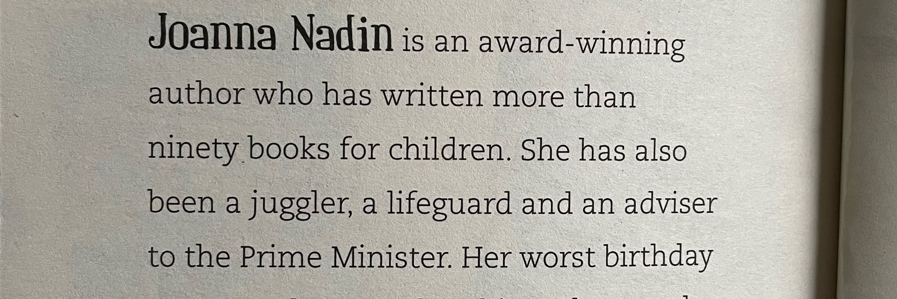 Dr Joanna Nadin