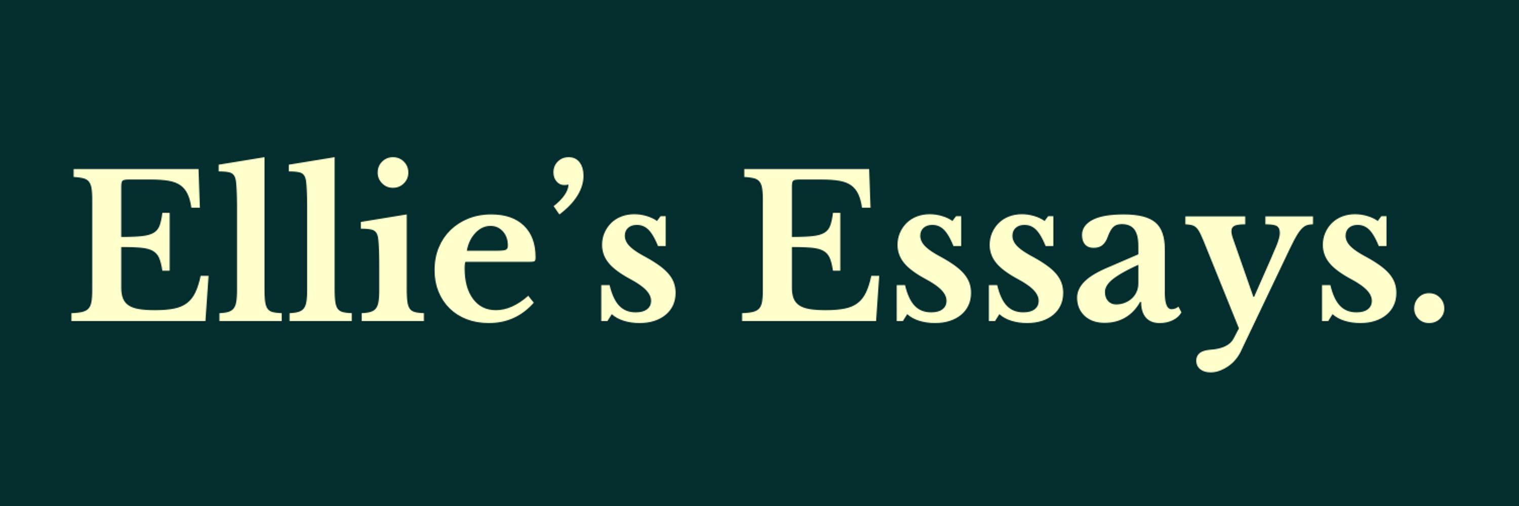Ellie's Essays