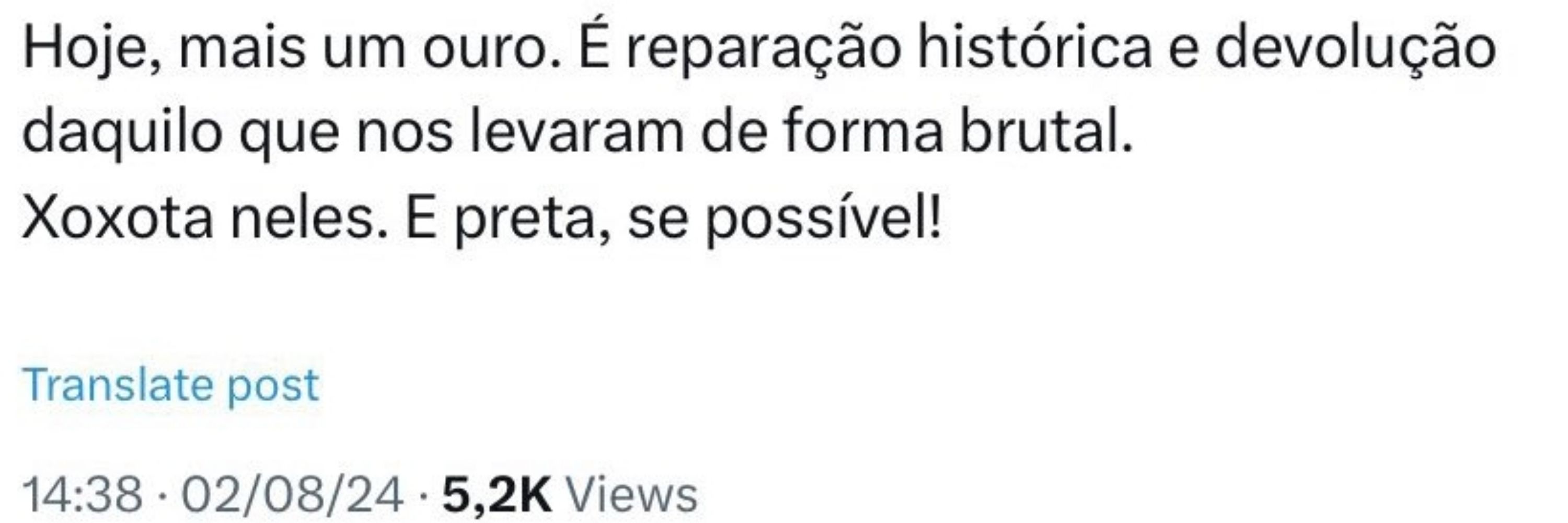 Oxum comendo feijoada no ru 