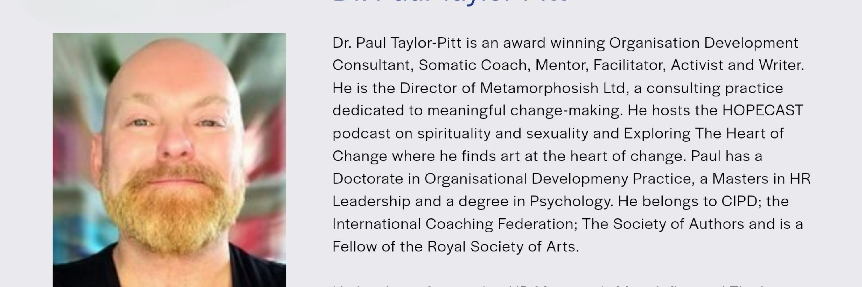 Dr Paul Taylor-Pitt