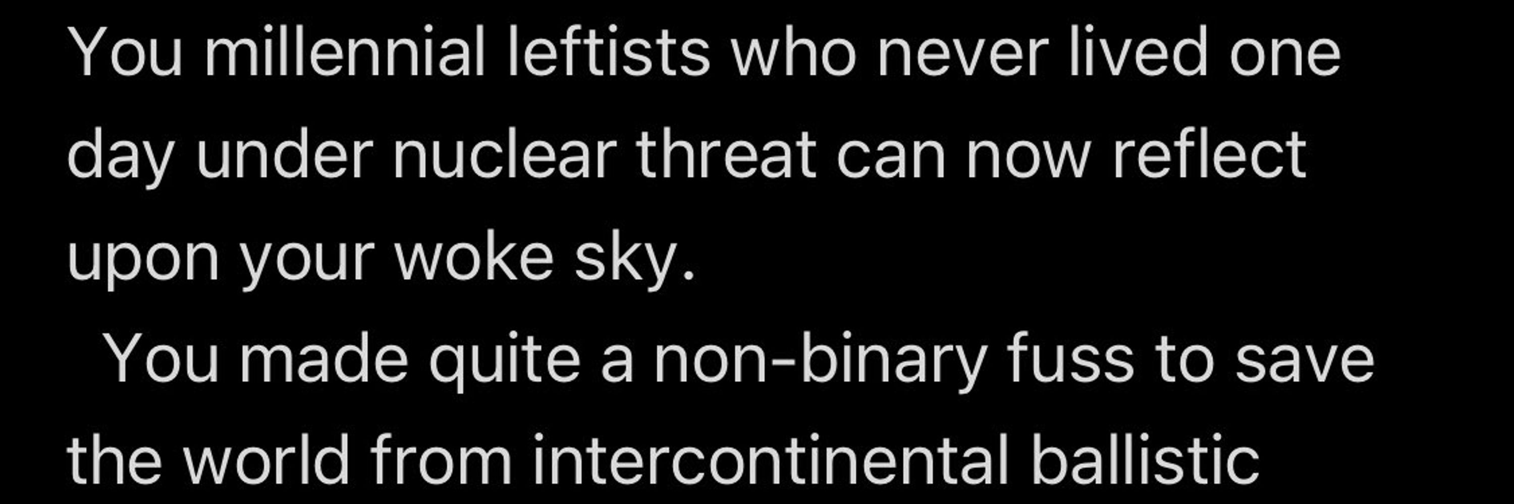 Reflecting upon the woke sky