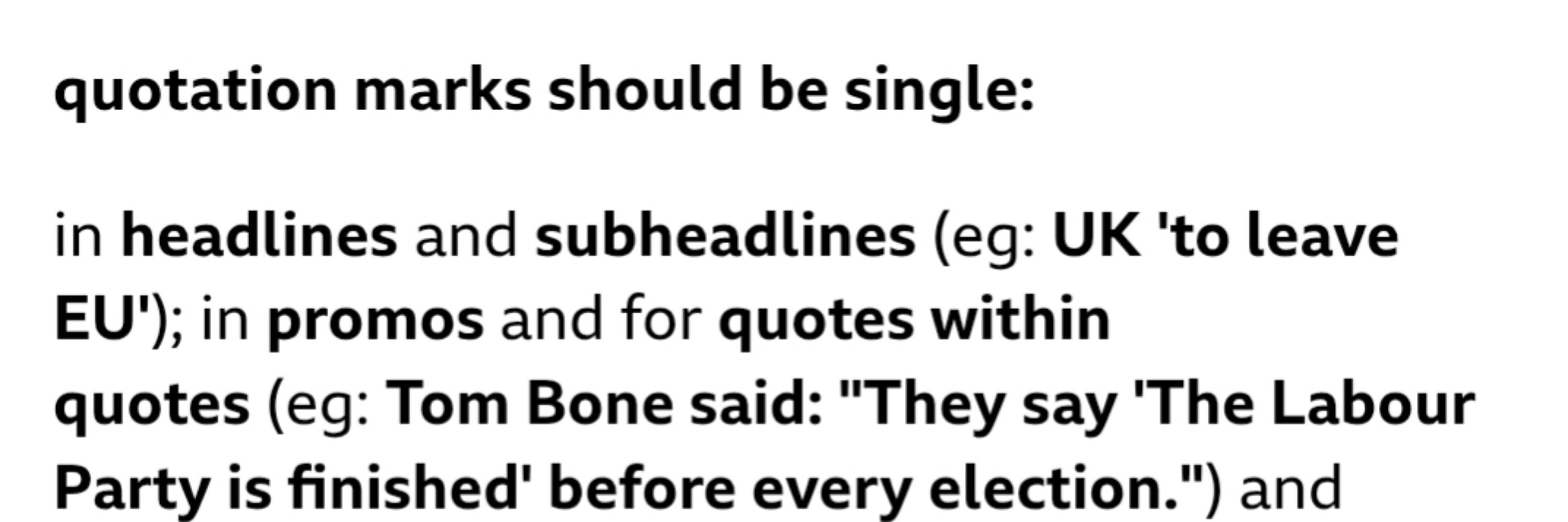 The BBC News: 'Quotation Marks'